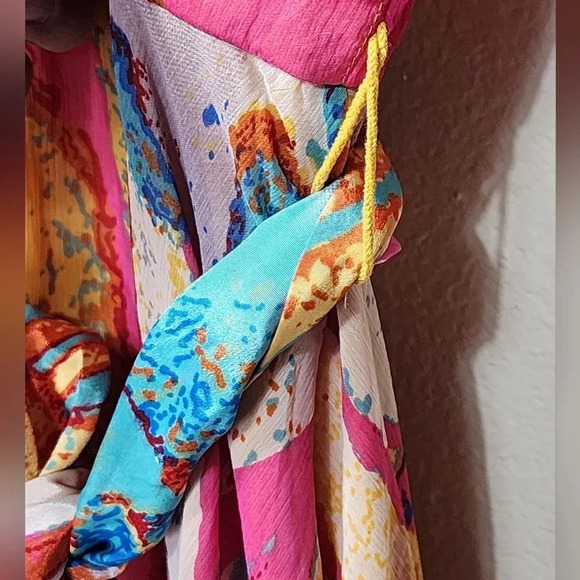 Spy Zone Exchange Abstract Maxi Dress Size XL NWT Spring Summer Vacation - Picture 8 of 10